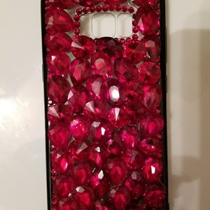 Red rhinestone galaxy s8 plus phone case